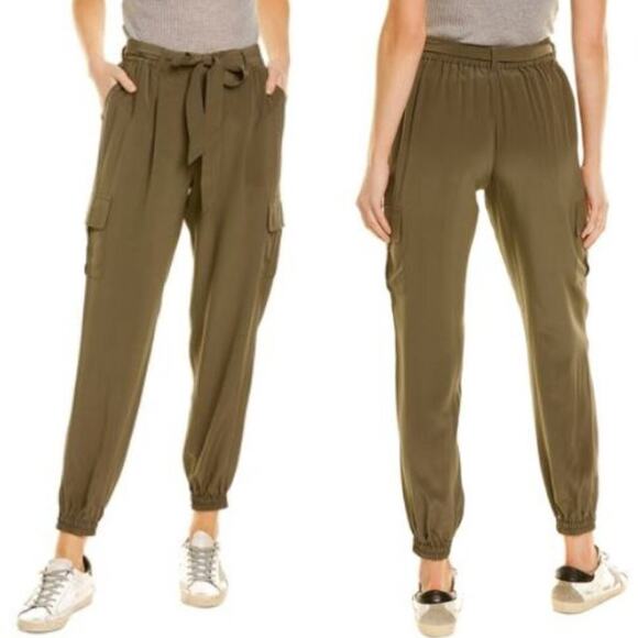 Go Silk Go>Silk Silk Cargo Pant size LARGE (US 12)(44 EU) 100% silk